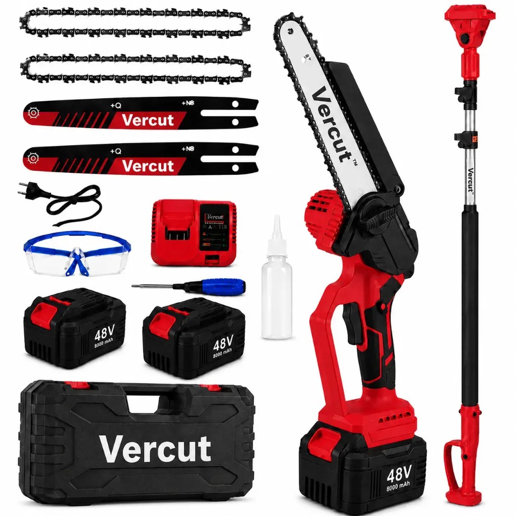 Complete Vercut™ kit with batteries, chains and carry case